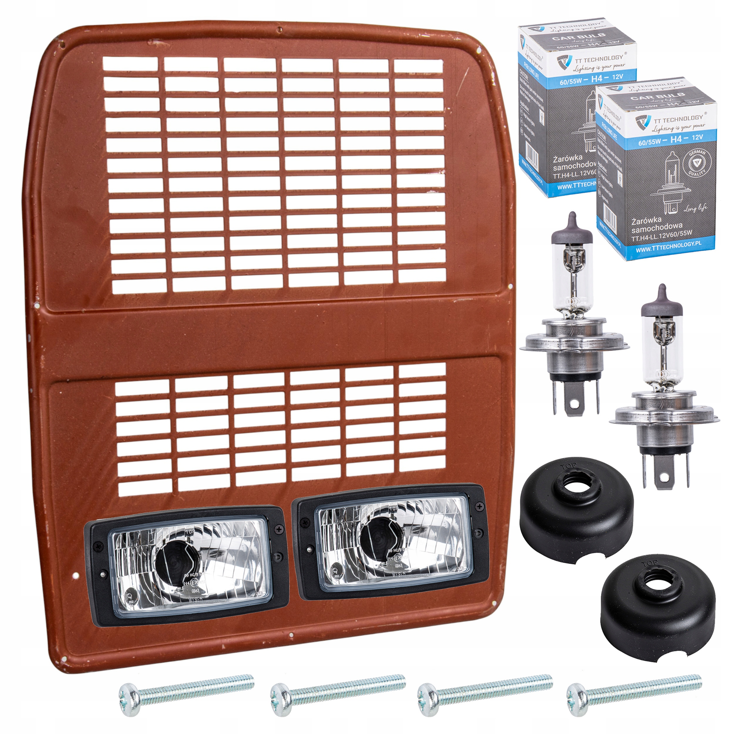 Grill pokrývá přední část Masky C-330 s lampami