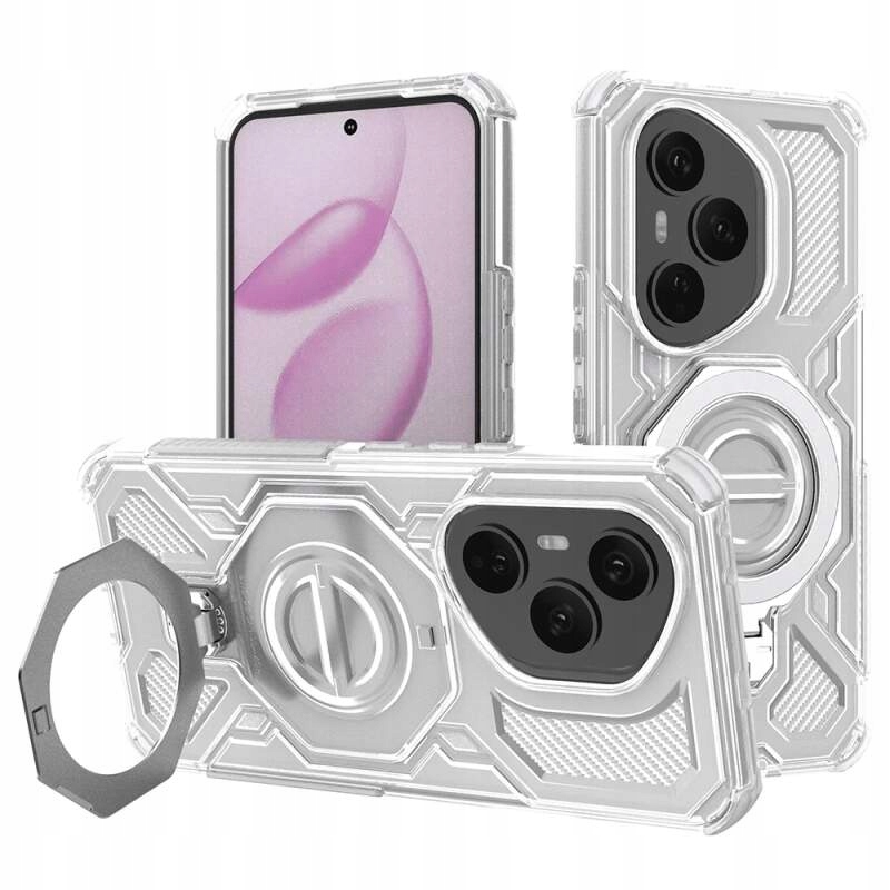 Techsuit Carbon Shield Pro etui na Honor 400 Pro białe przezroczyste