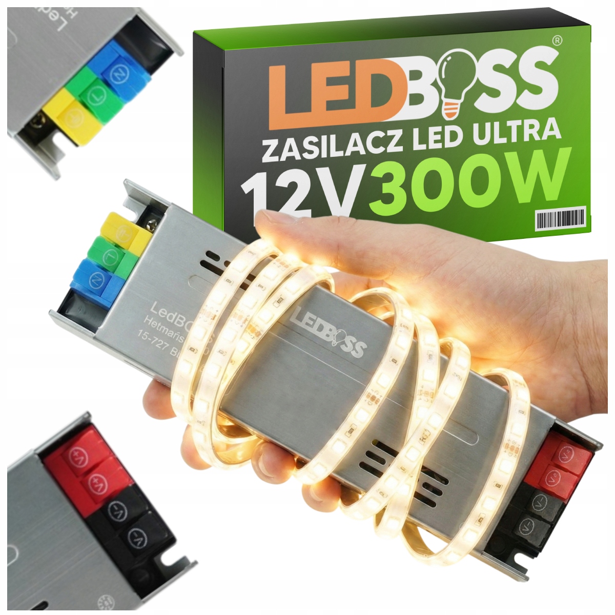 Led zdroj 300W 12V Soft Start S Svorkami, Stmívač, Transformátor Ledboss