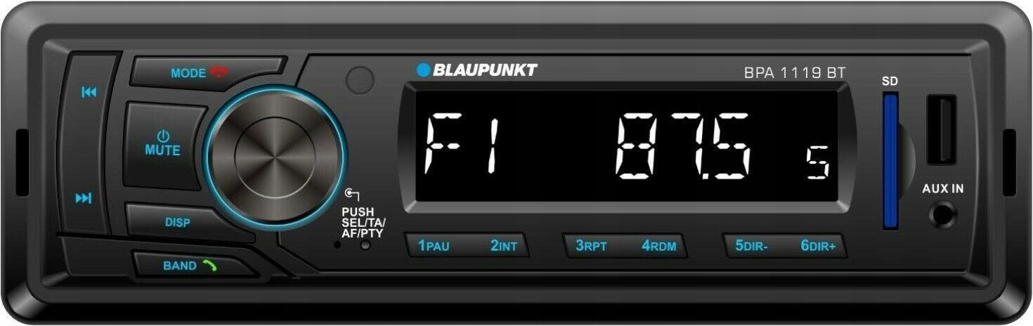 Bluetooth autorádio MP3 Usb Sd Aux 12V Rca Blaupunkt BPA1119BT