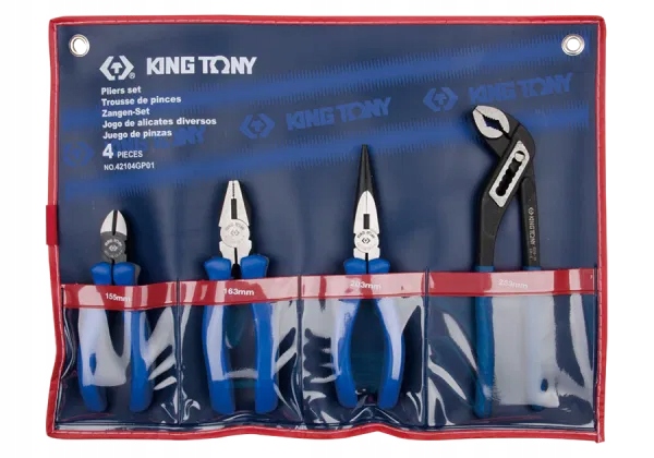 ZESTAW SZCZYPIEC 4 SZT., SZCZYPCE NASTAWNE, TNĄCE, KOMBINERKI, ETUI King To