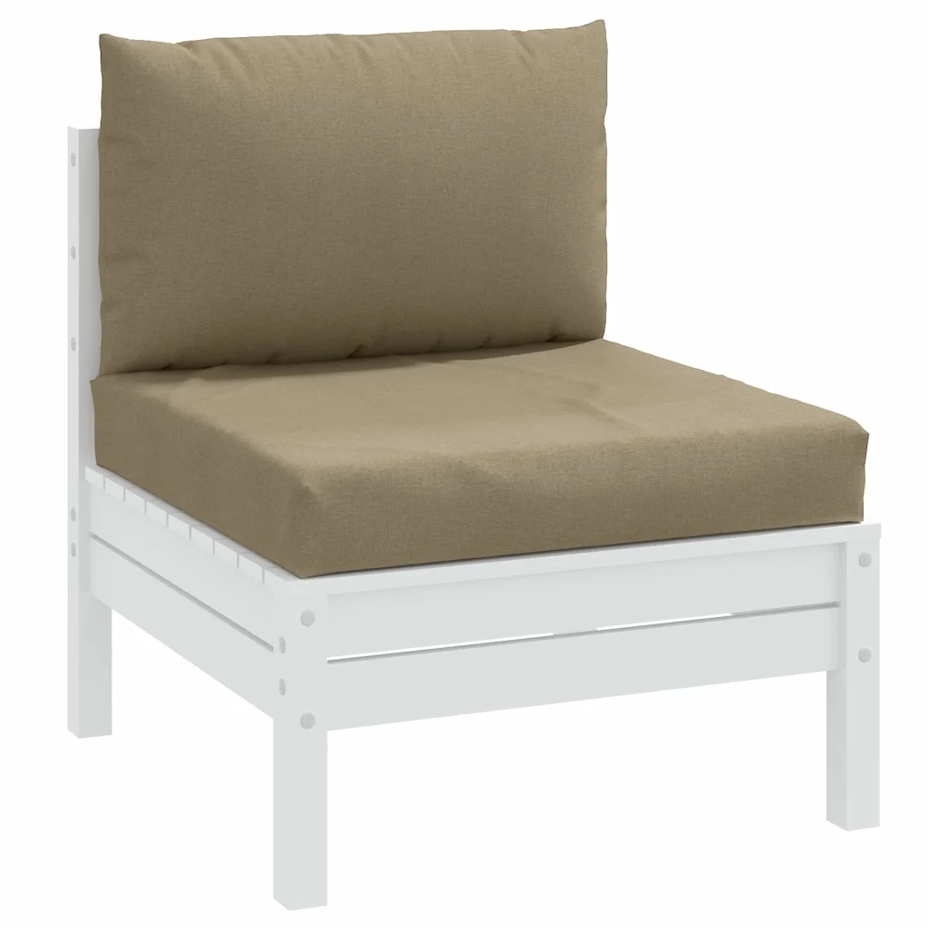vidaXL Podušky na palety 2 ks taupe melanž textil