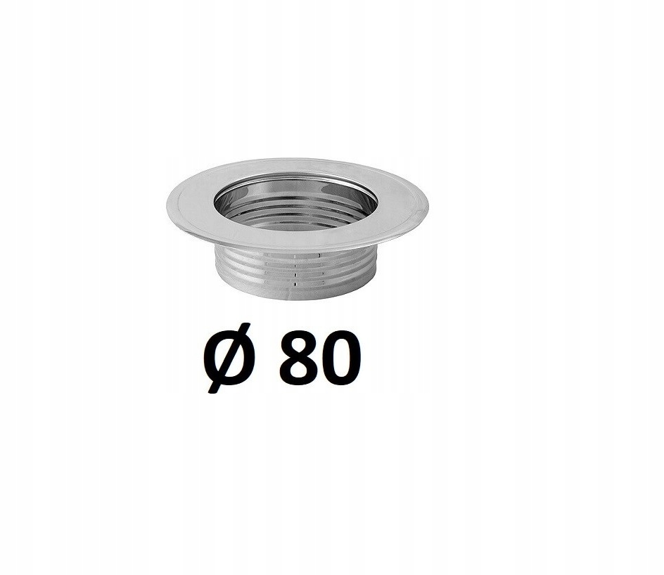 Rozeta maskująca 80 mm INOX • Cena, Opinie • Kanały, kształtki ...