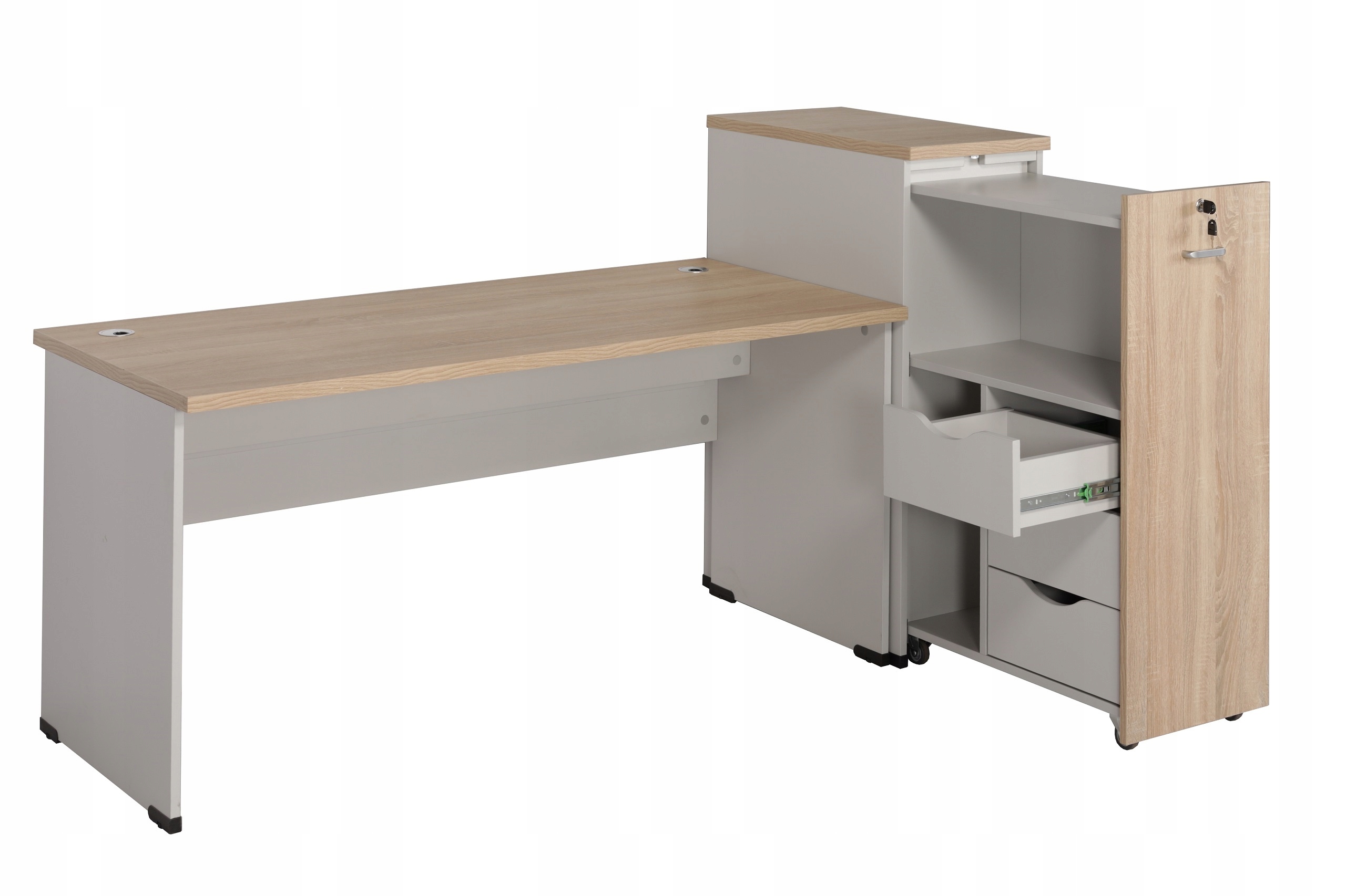 Biurko z szafką boczną