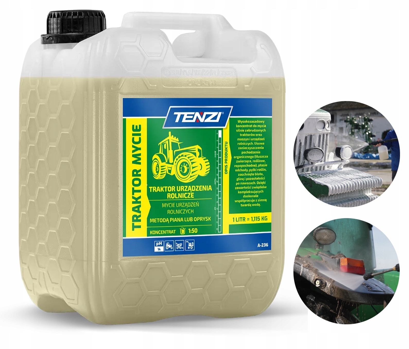 Tenzi Traktor Mytí Koncentrát Pěna Prostředek na mytí zemědělských strojů 5l