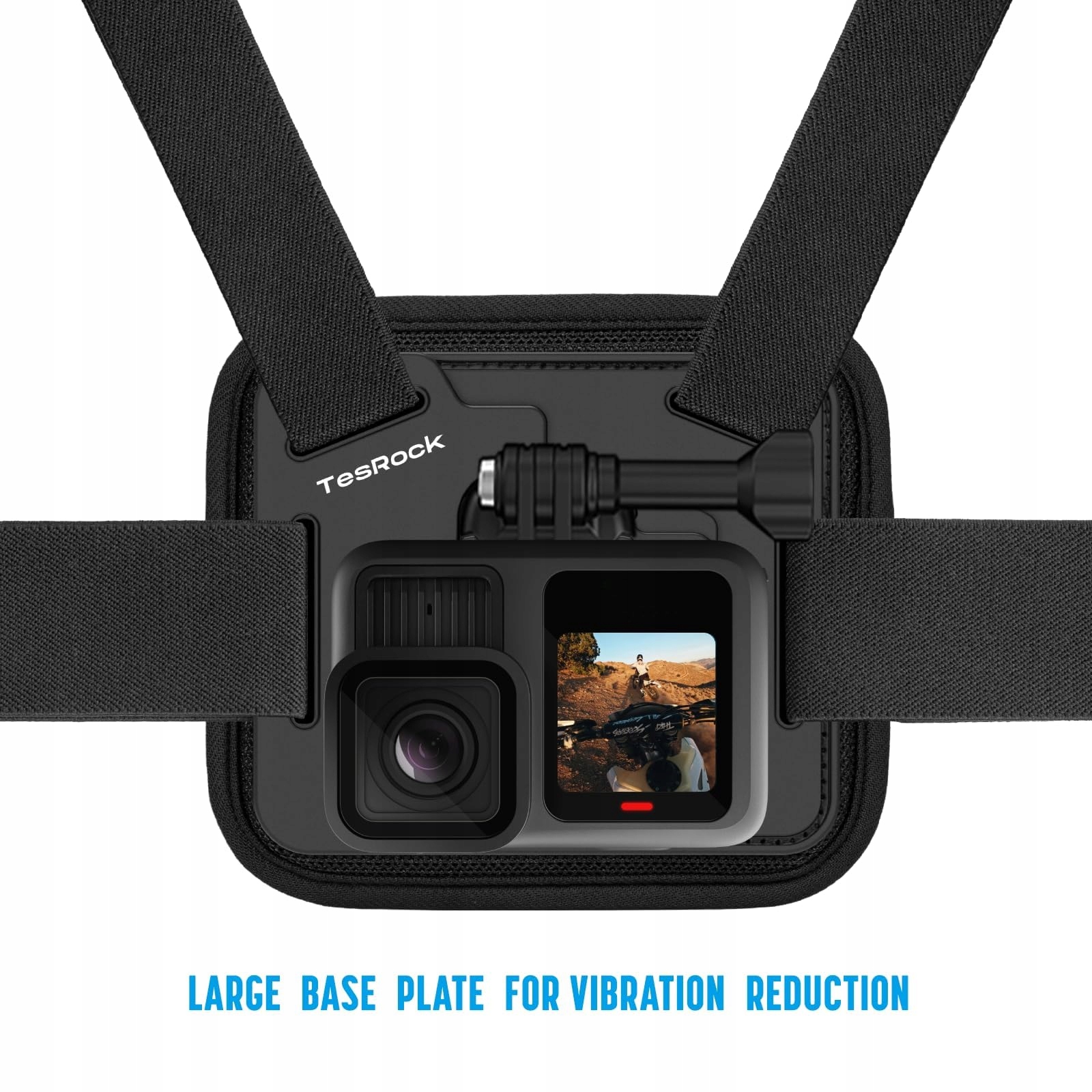 Pas Na Klatkę Piersiową Do Kamer Akcji Sportowych GoPro DJI Czarny TesRock — miniatura 2