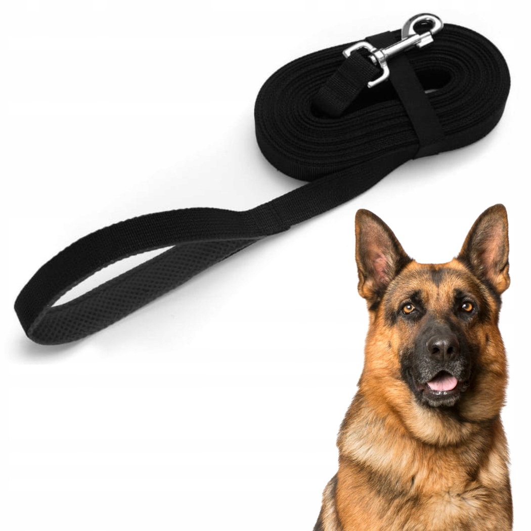 Levně Vodítko Pro Velkého Psa Joqu Long 10 M Černá