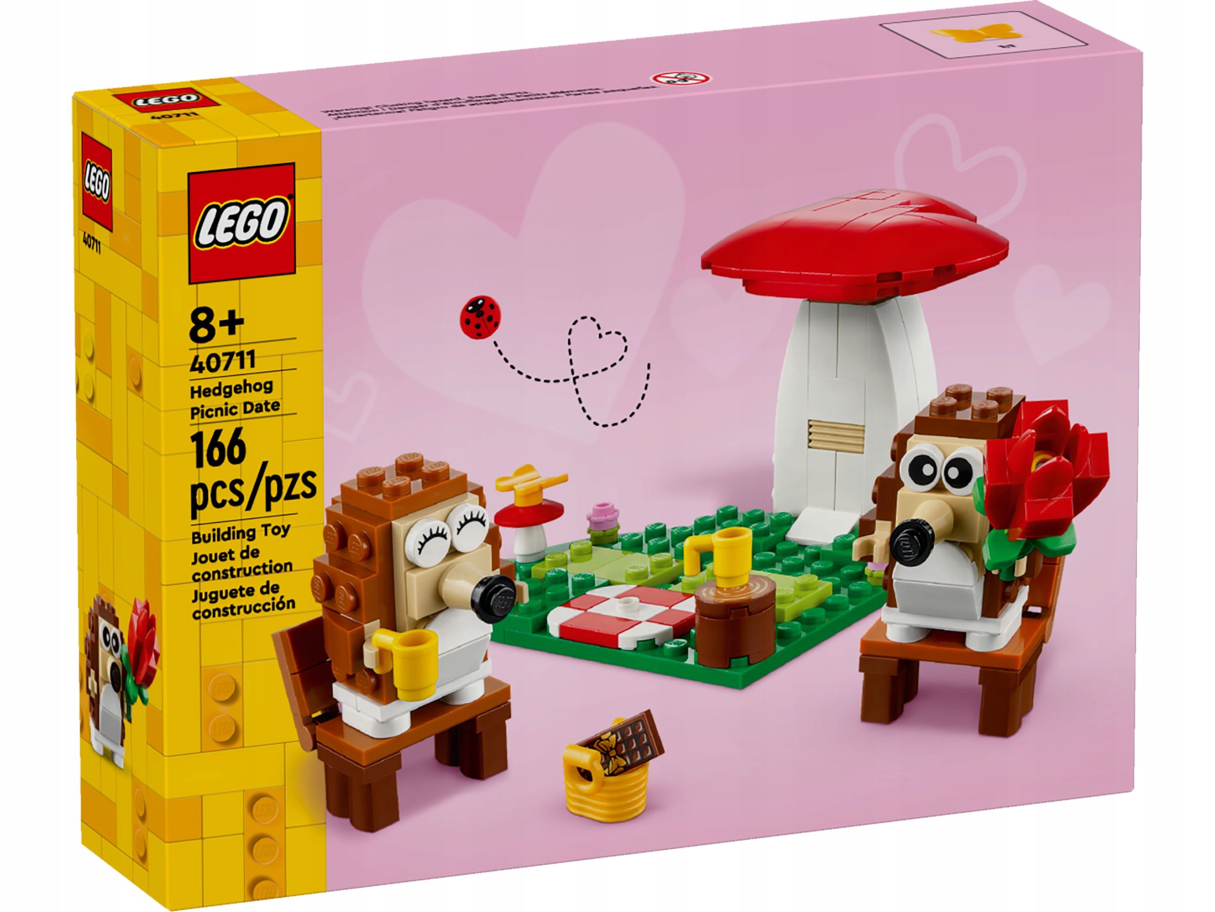 Lego Zamilovaní ježci 40711 Sada na Valentýna Piknik dvojice ježků