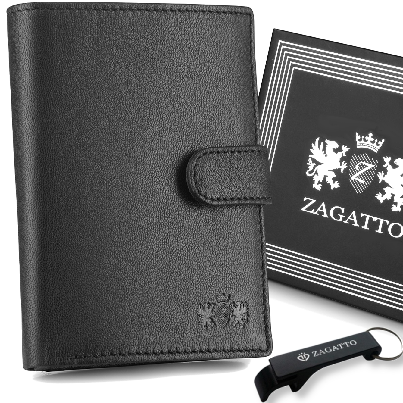 

Zagatto Portfel męski skórzany skóra ochrona Rfid