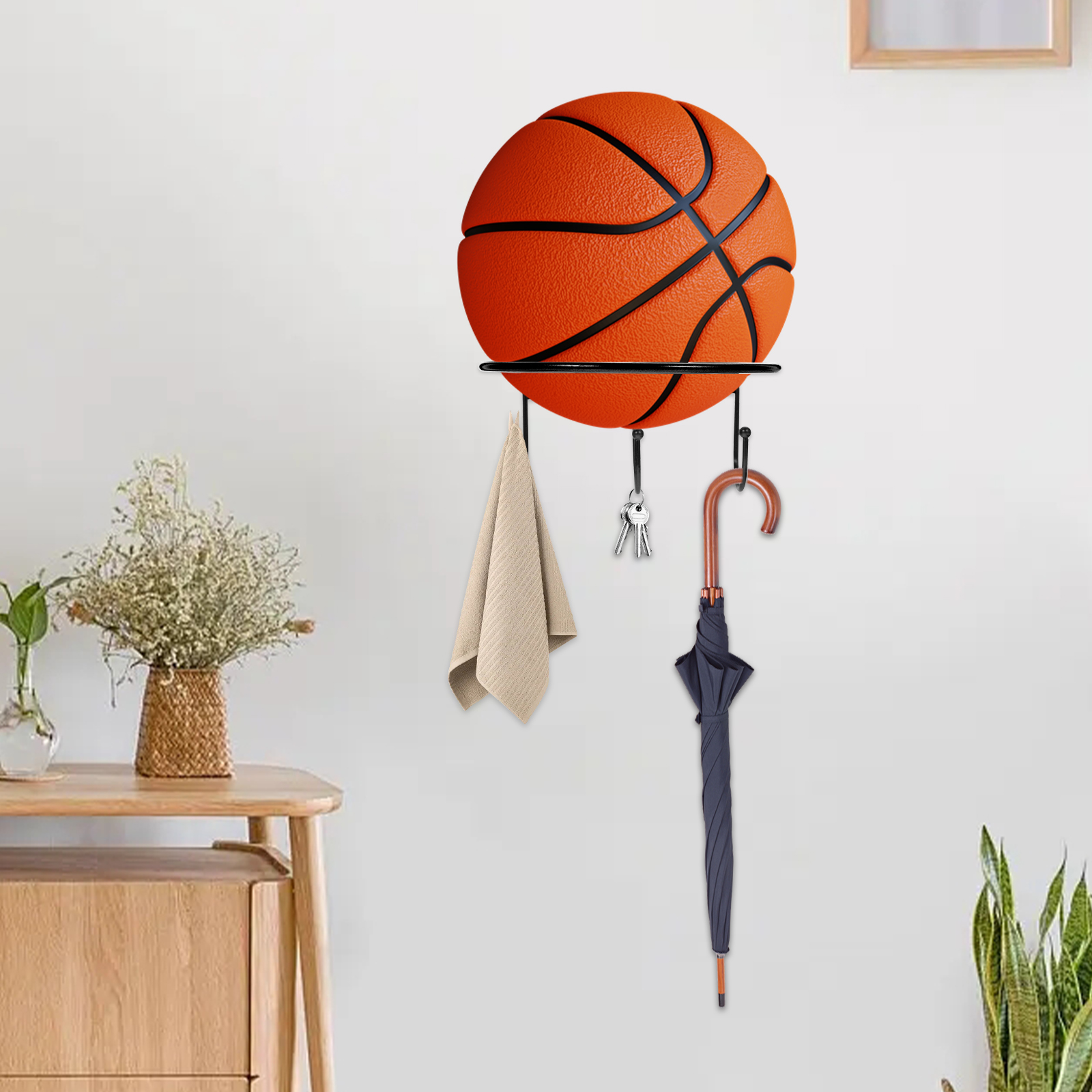 PÓŁKA ŚCIENNA NA KOSZYKÓWKĘ Rodzaj inny