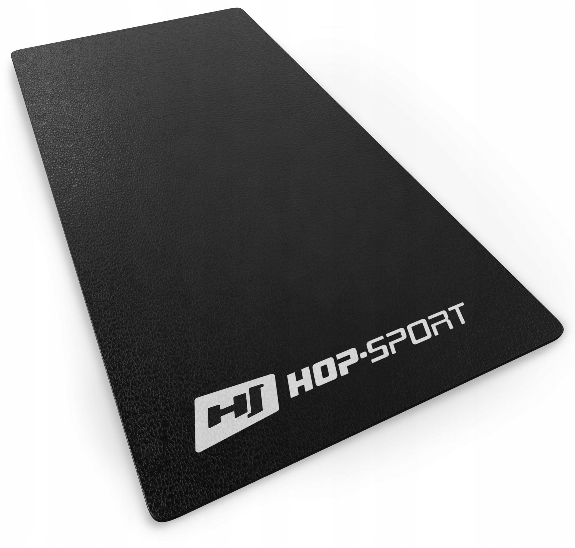 Mata wytrzymała pod sprzęt siłownie Hop-Sport 120 cm x 60 cm czarna Pvc