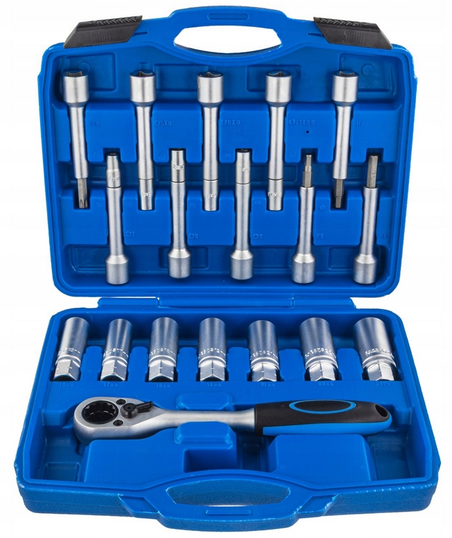 Zestaw nasadek kluczy do amortyzatorów do montażu demontażu 18 elementów