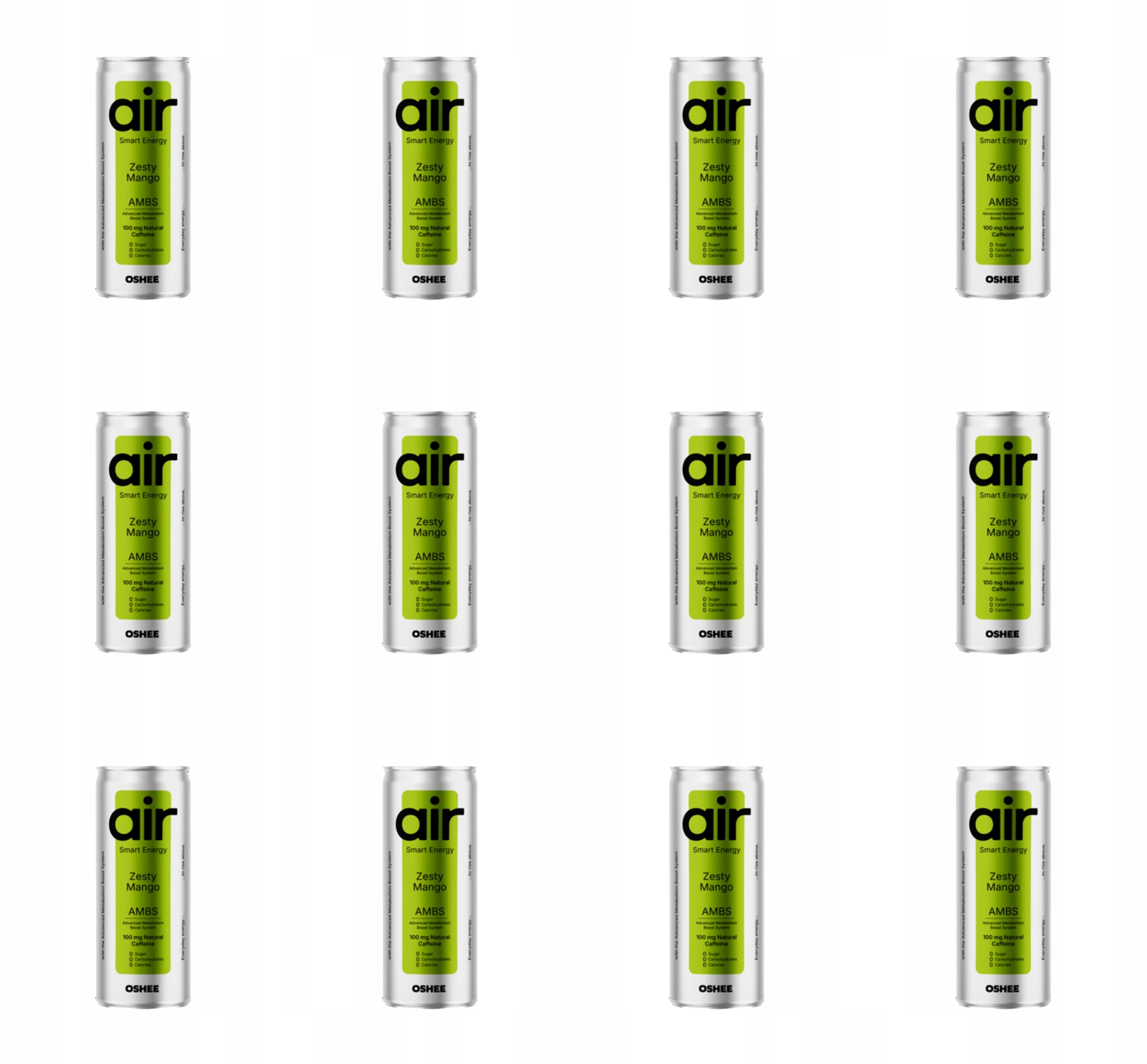 Air Smart Energy drink Zesty Mango Zero 250 ml X12