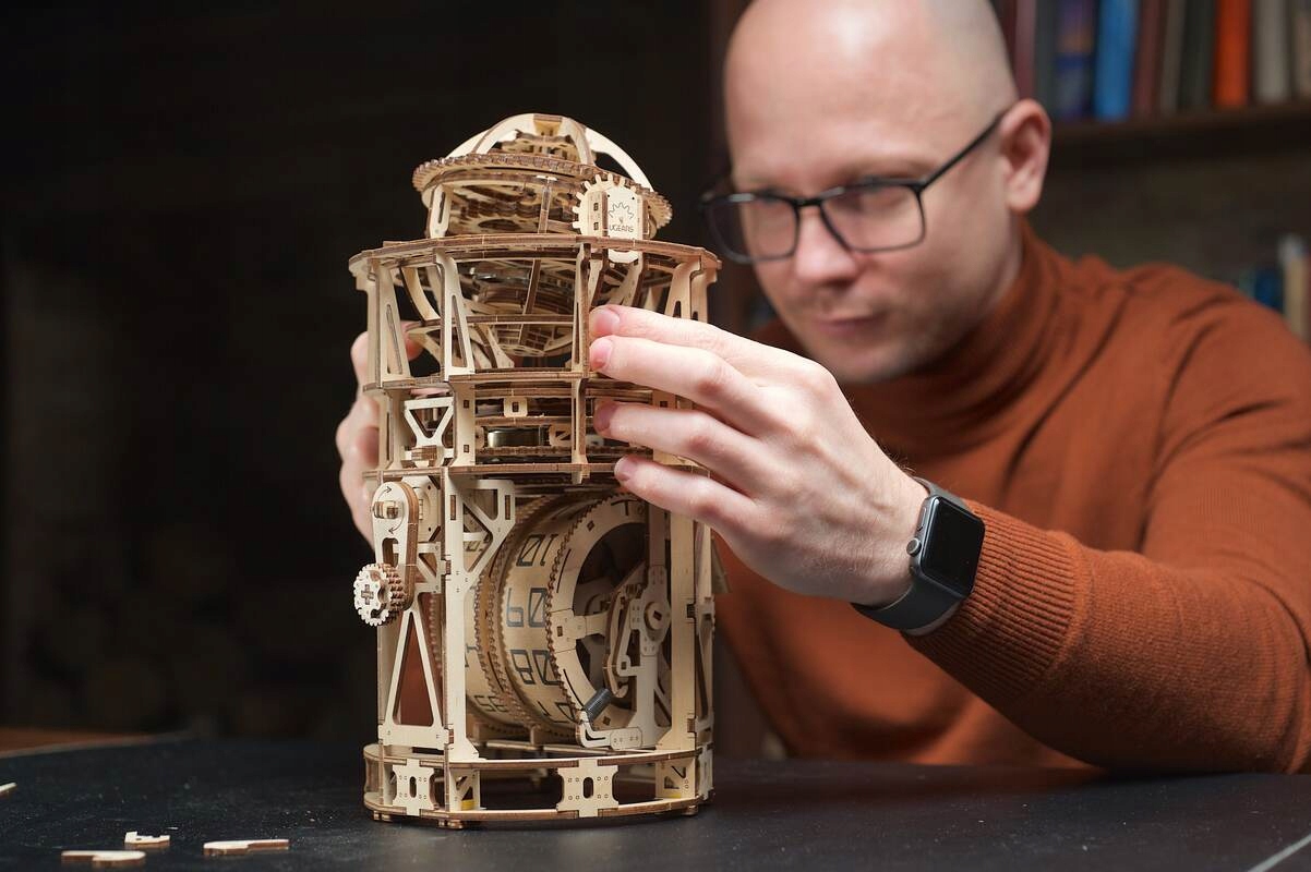 Puzzle 3D Zegar SKY WATCHER Ugears Kolekcja brak