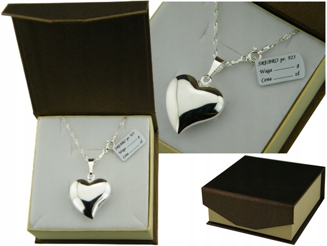 

Serduszko Z Łańcuszkiem Srebro 925