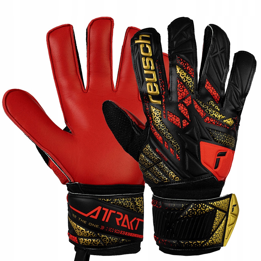 Reusch Attrakt Solid 55 (9,5) Unisexové rukavice černé