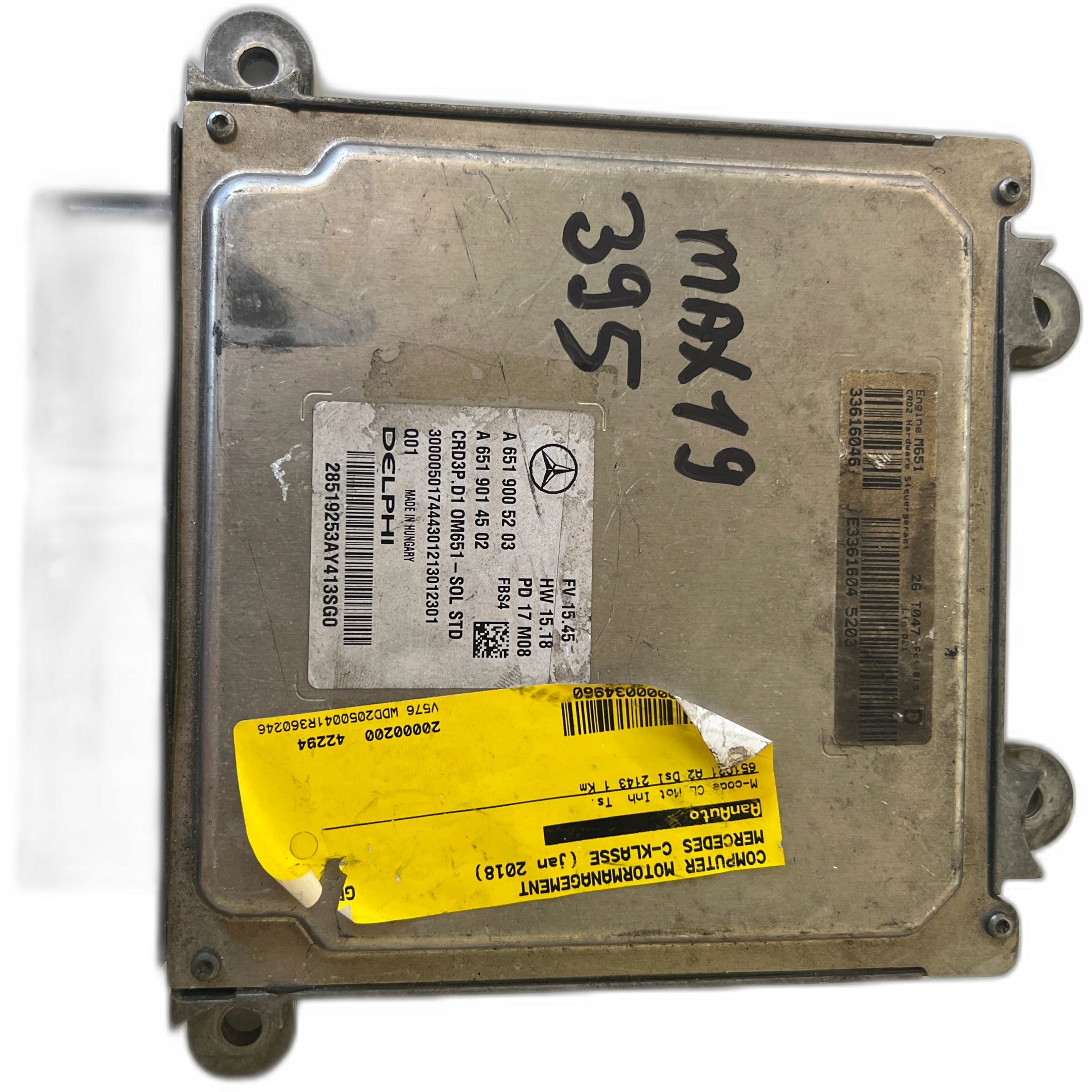 MERCEDES C W205 A6519005203 A6519014502 661921 2.2 CDI computer ECU