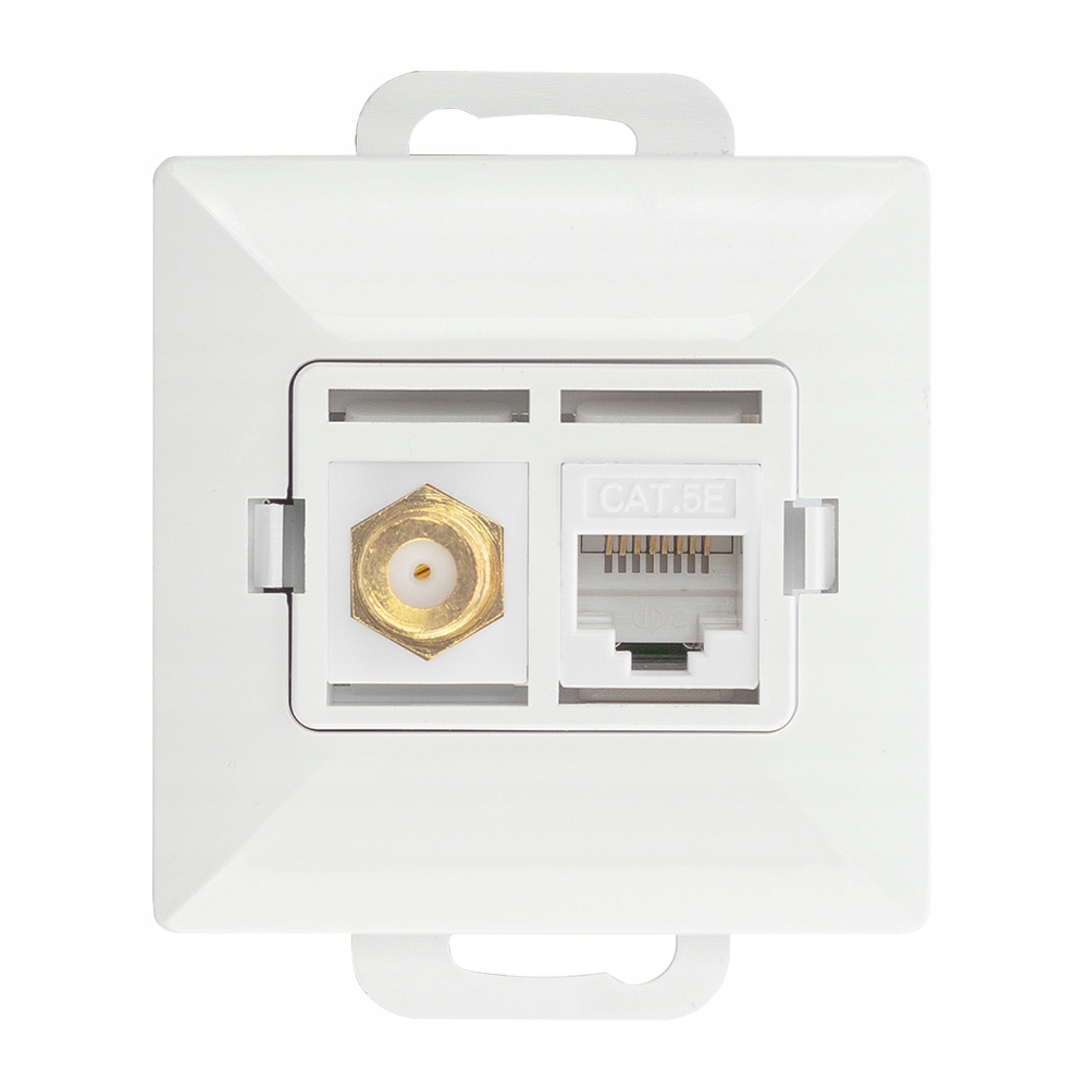 

Gniazdo Sat RJ45 kat 6 Perła biały
