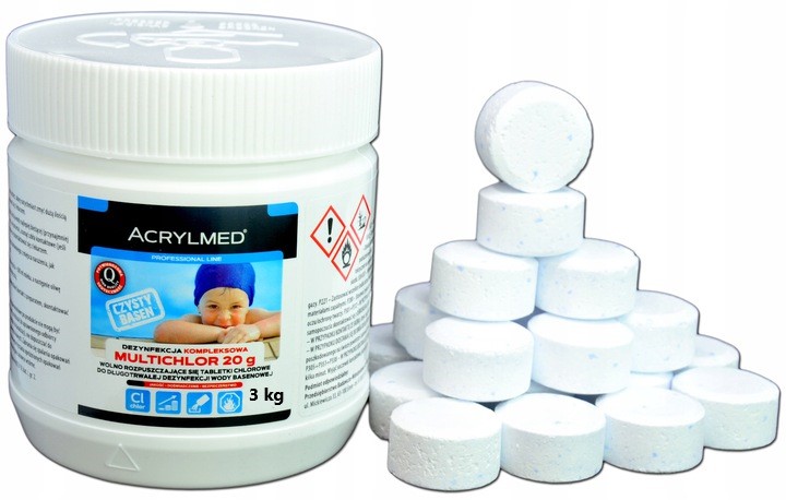 Chlor Do Basenu Tabletki 20G Multichlor 3 kg