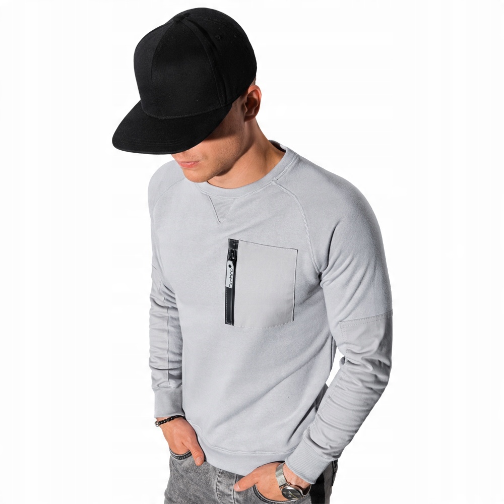 

Bluza męska casualowa wkładana B1151 j. szara L