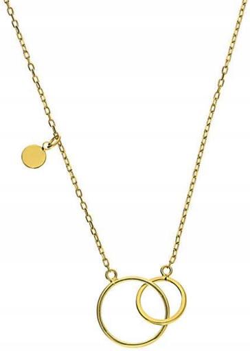 Zlatý náhrdelník pro ženu 585 klanovka a plech 2,34 g, moderní vzor