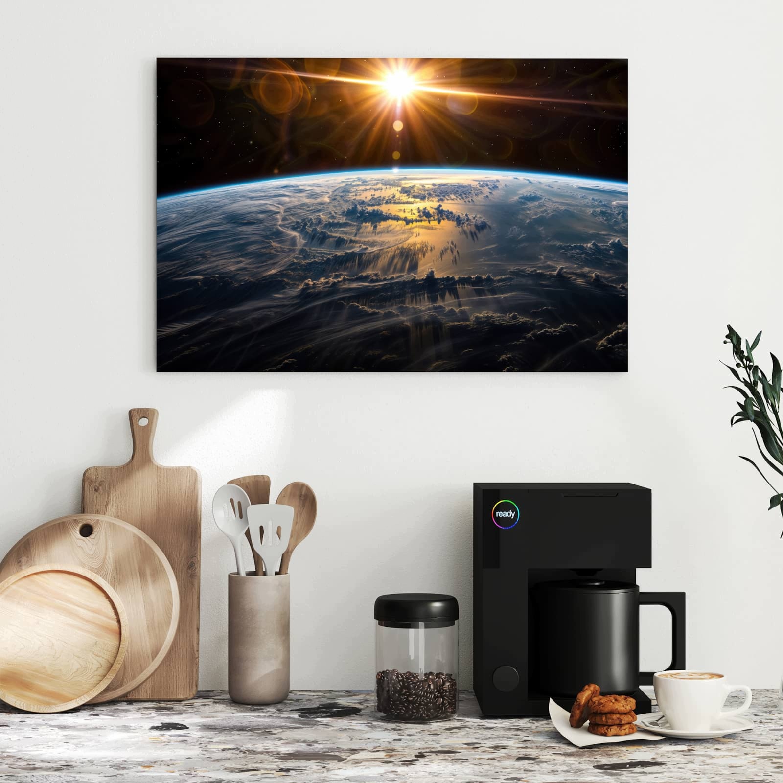 Magnetická tabule Východ slunce a Země 60 × 40 cm