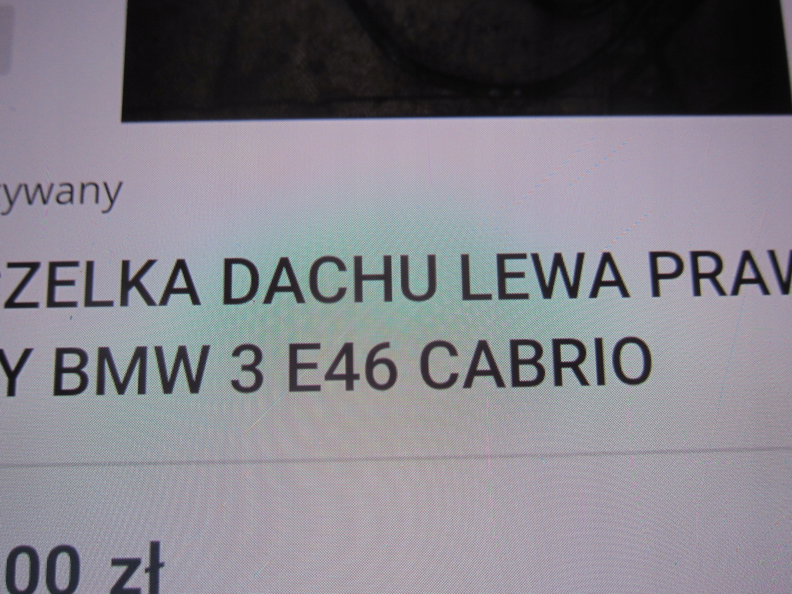 BMW E46 CABRIO gasket roofs left right bodywork