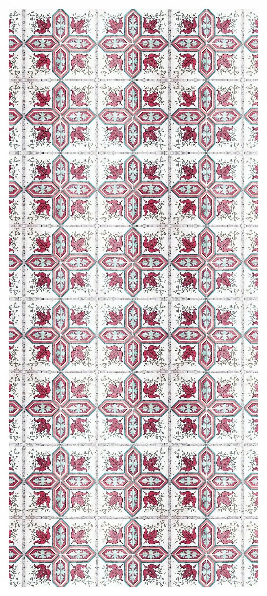 Samolepka Fototapeta Geometrické květiny pastelový ornament 91x211