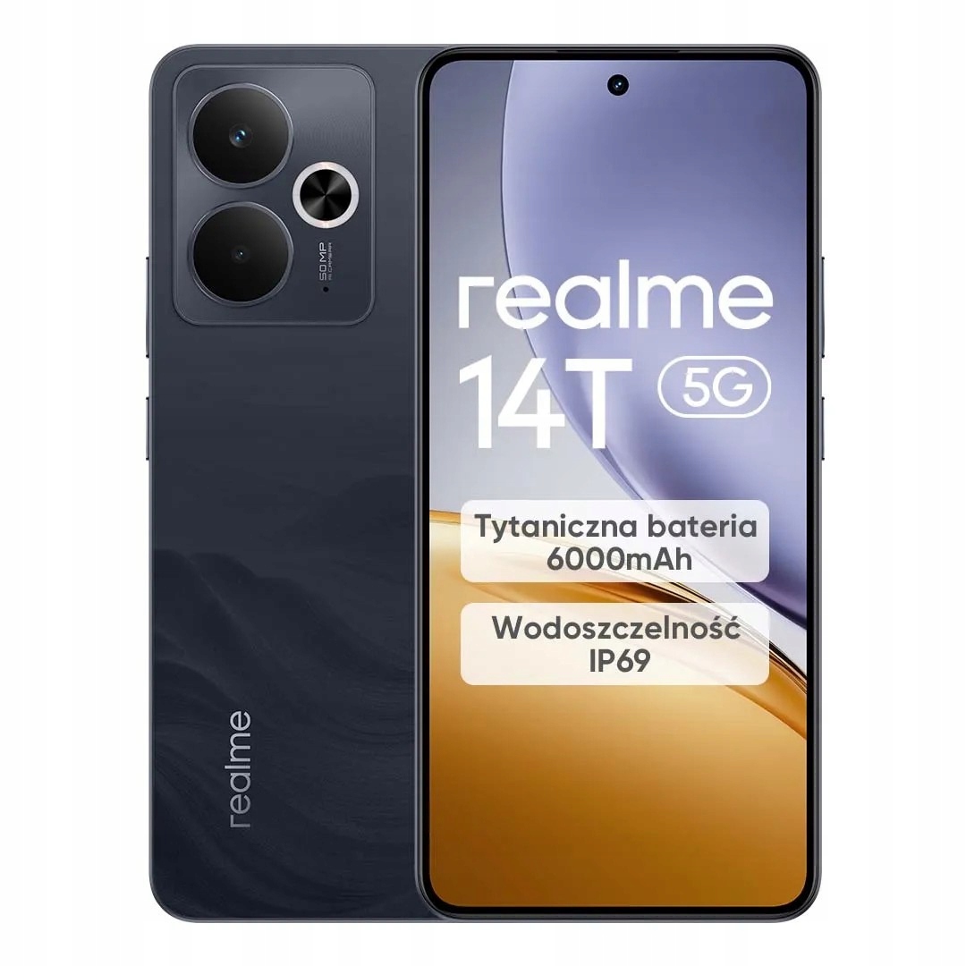Smartfón realme 14T 5G 8 Gb 256 Gb 6.67" Amoled 120 Hz 50Mpix čierny