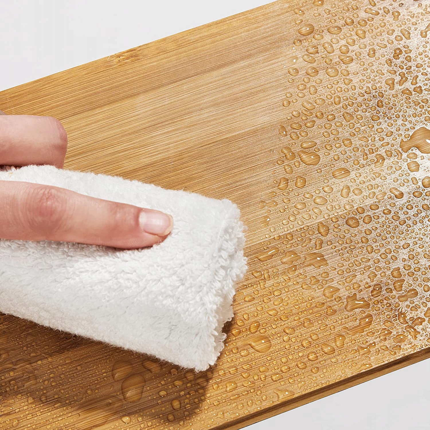 PÓŁKA KUCHENNA NA PRZYPRAWY DO SALONU BLAT BAMBUS Materiał drewno