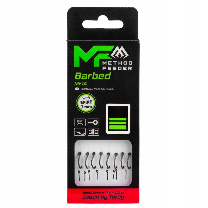 Mikado Przypony MF14 z Igłą Z Zadziorem rozm. 8 żyłka 0.23mm 10cm