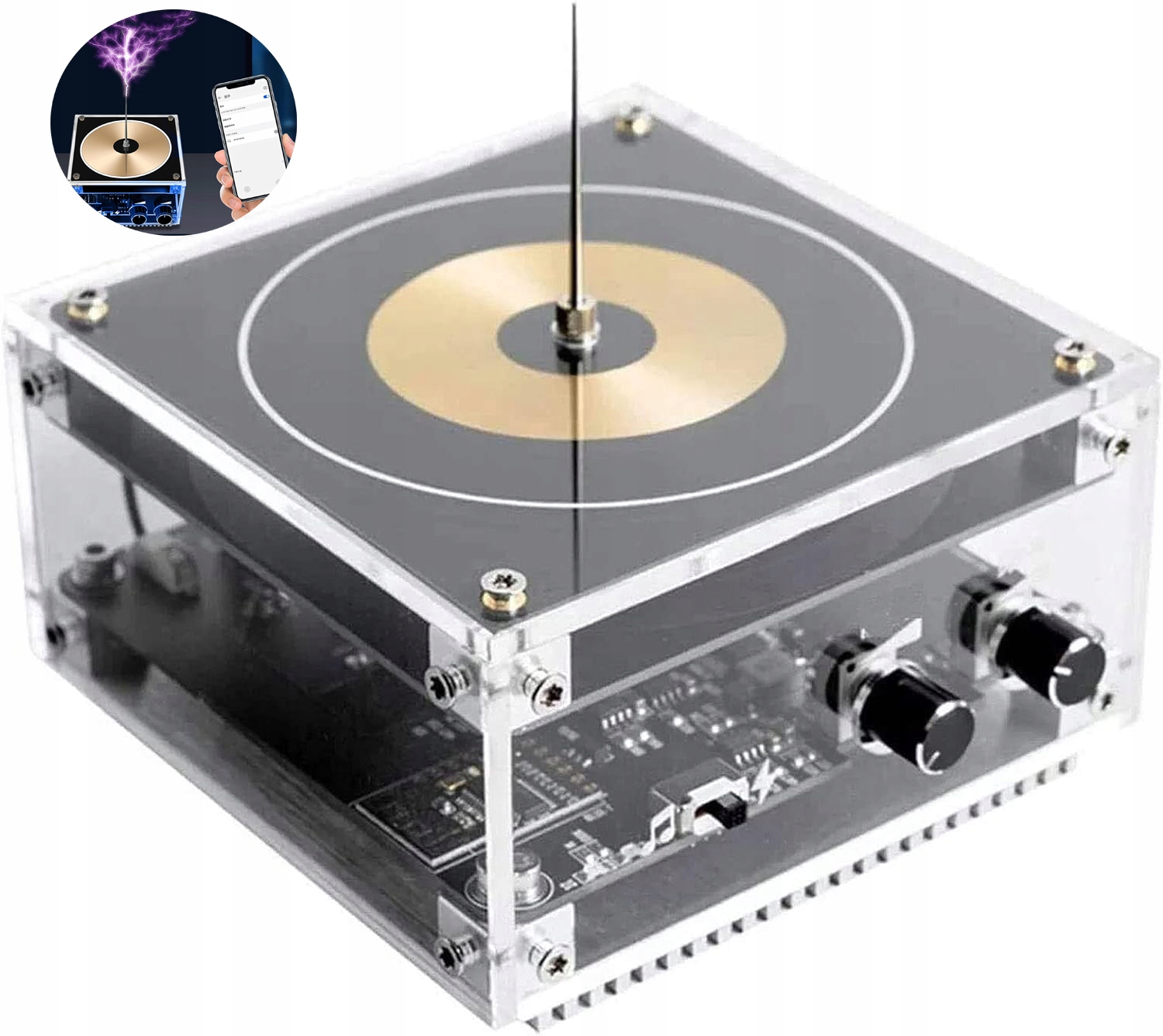 Tesla Coil Music Plazmový reproduktor dotykový s vědeckými experimenty Bluetooth