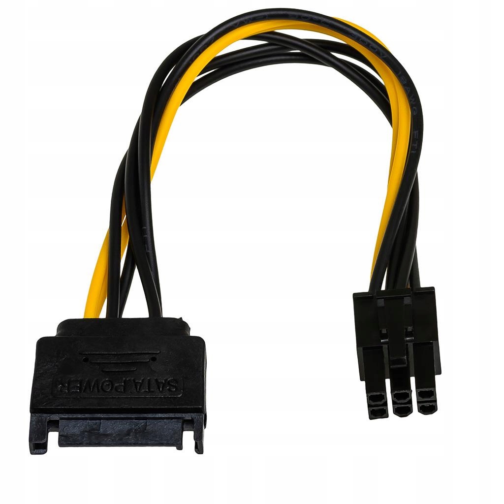 Akyga Kabel Adapter Sata M Do Pci Express 6 Pin F Komputer Elastyczny 0 15M