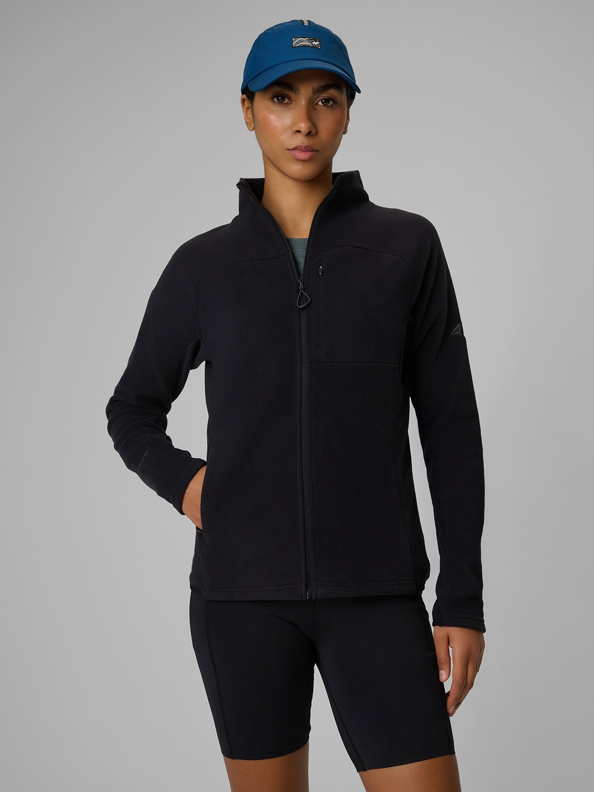 4F Dámský Polar Černý Polartec Bez Kapuce S