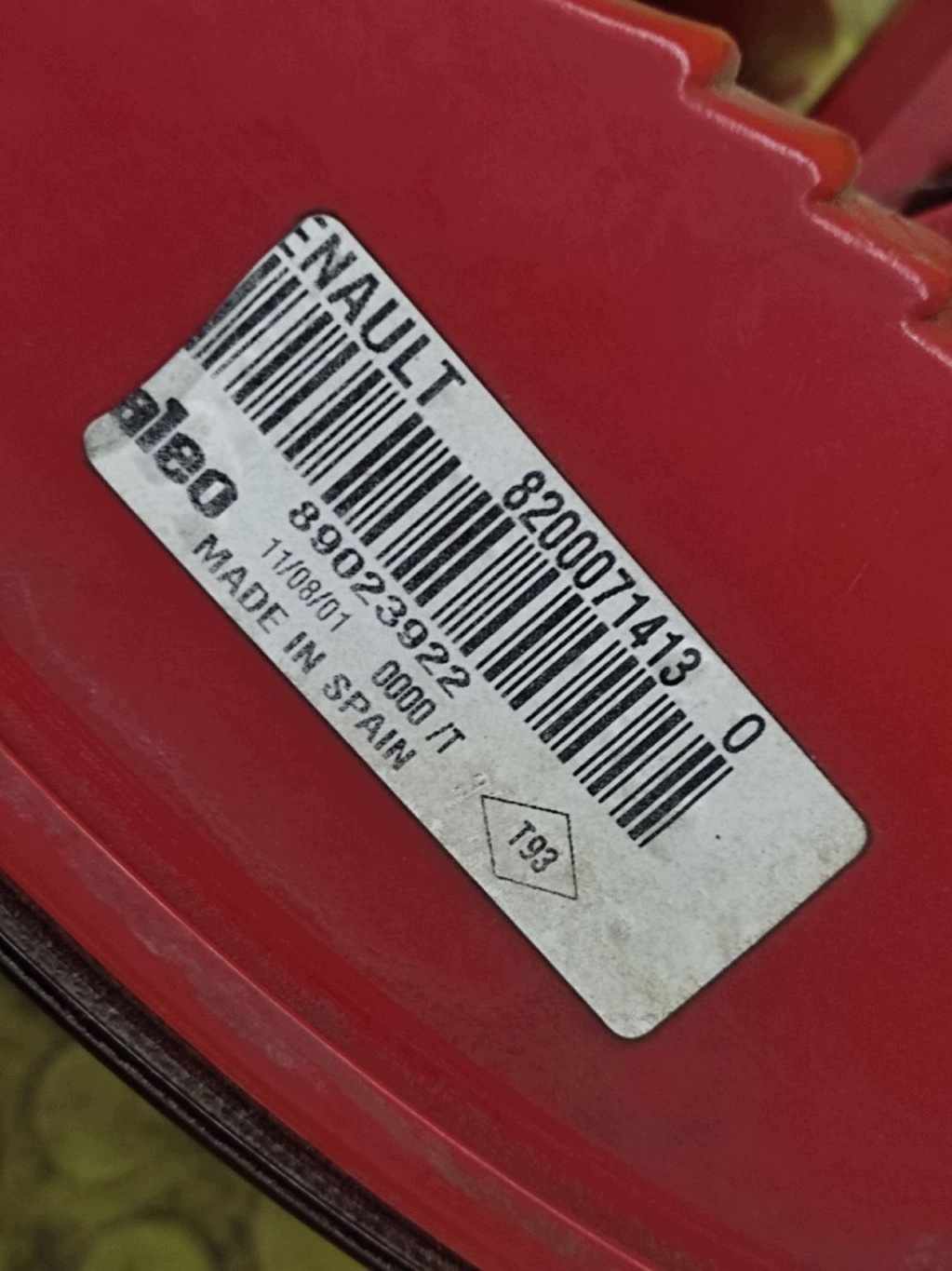 RENAULT CLIO II far lijevi stražnji dio 8200071413