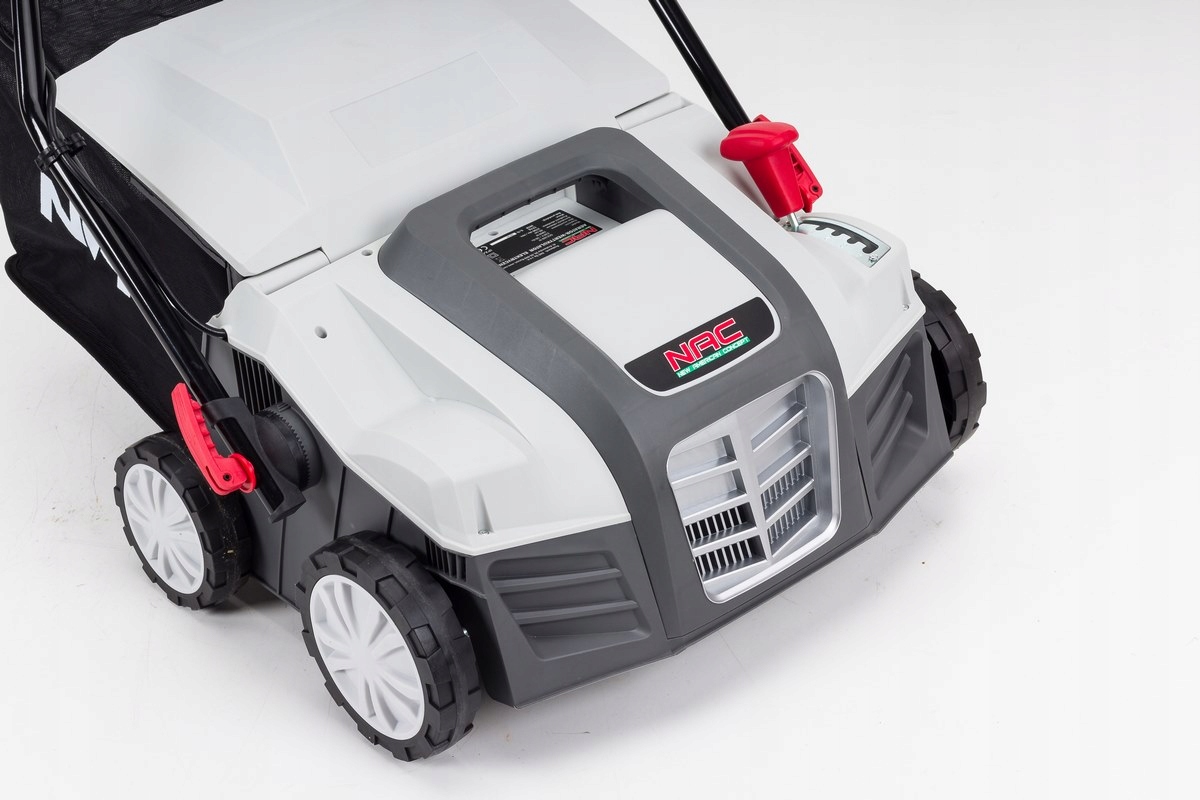 AERATOR WERTYKULATOR Elektryczny NAC 1800 W 40cm 2 WAŁKI 2w1 Kosz 50 litrów Zasilanie elektryczne