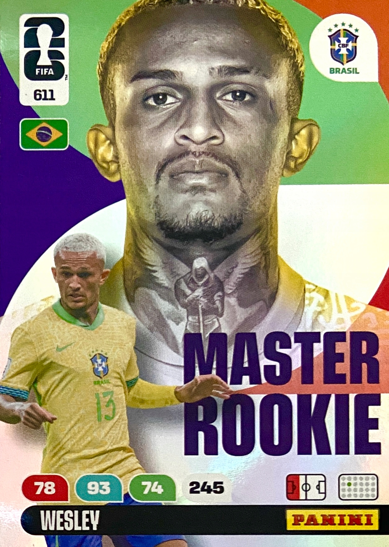 Panini Fifa World Cup 2026 karta piłkarska Master Rookie 611 Wesley