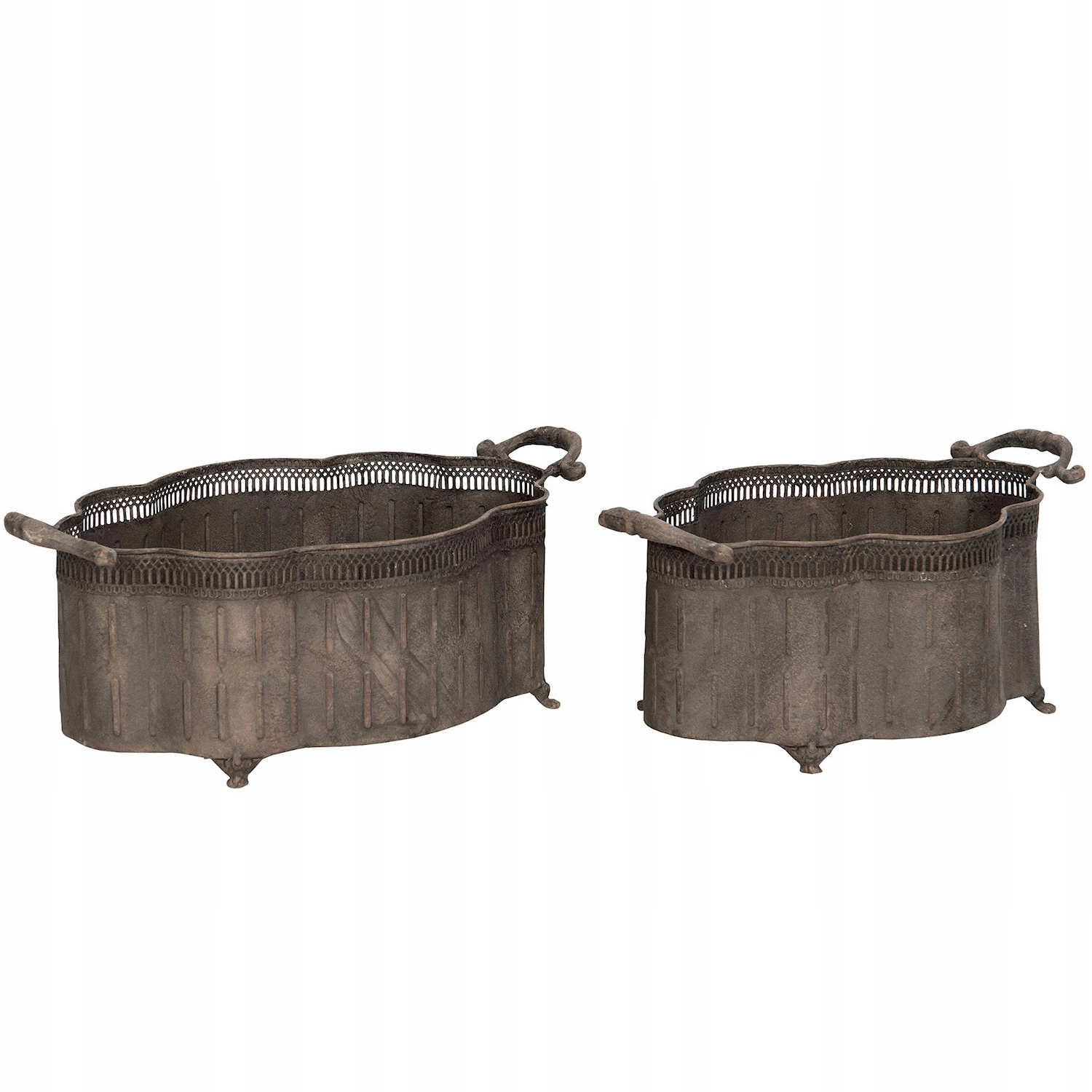 Obal Na Kvetináč Na Kvetináč Na Bylinky Balkon Terasa Korytko Loft Kovová Veľká 46 cm