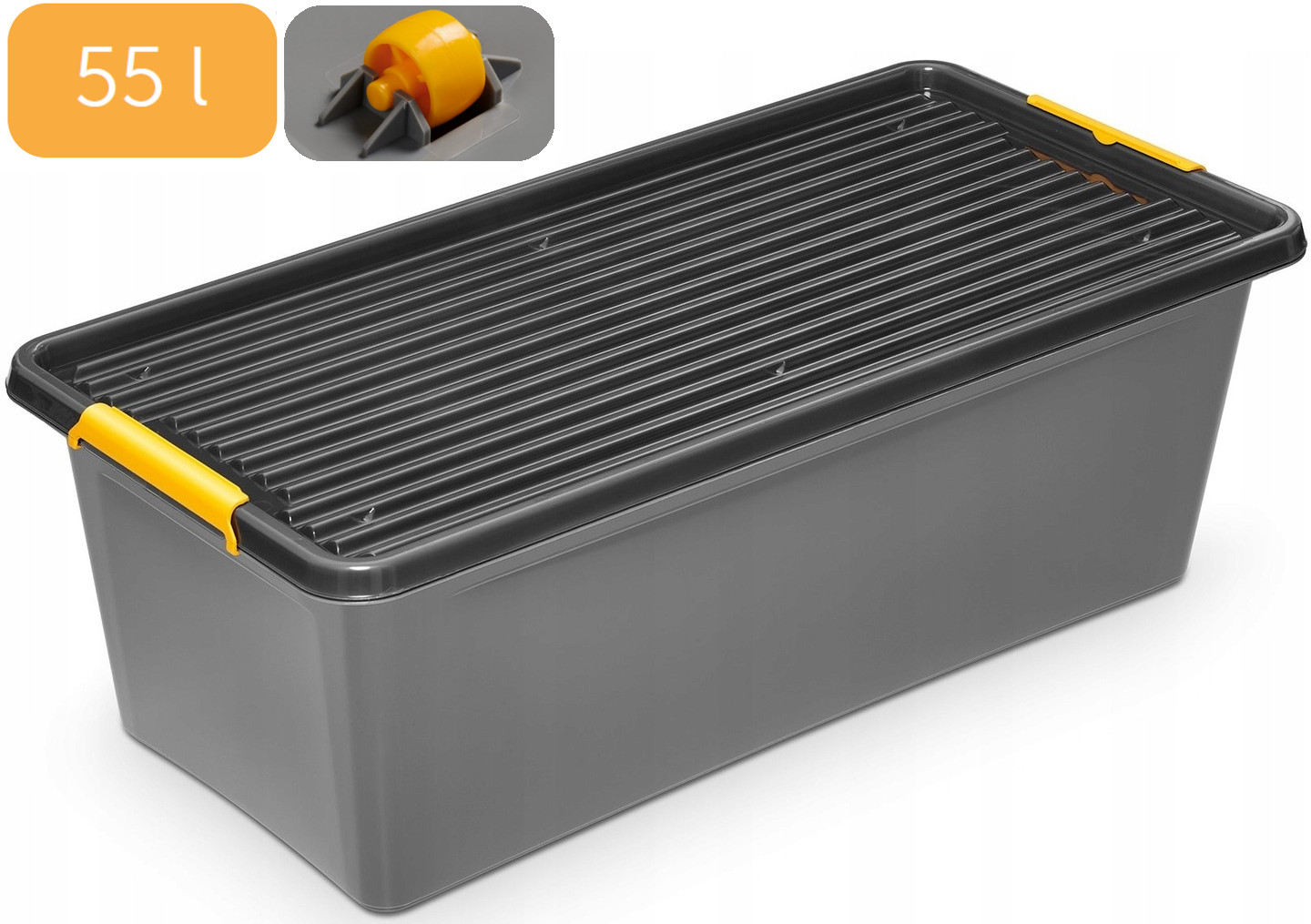 

Pojemnik Kosz Pudełko Na Zabawki 55L 1822 Szary