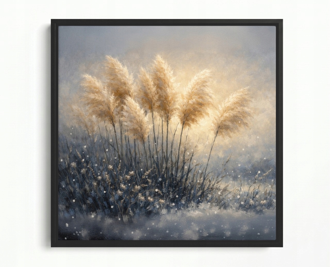 Obraz Rám American Box Príroda Príroda Ozdobná Tráva Pampasová Boho 60x60