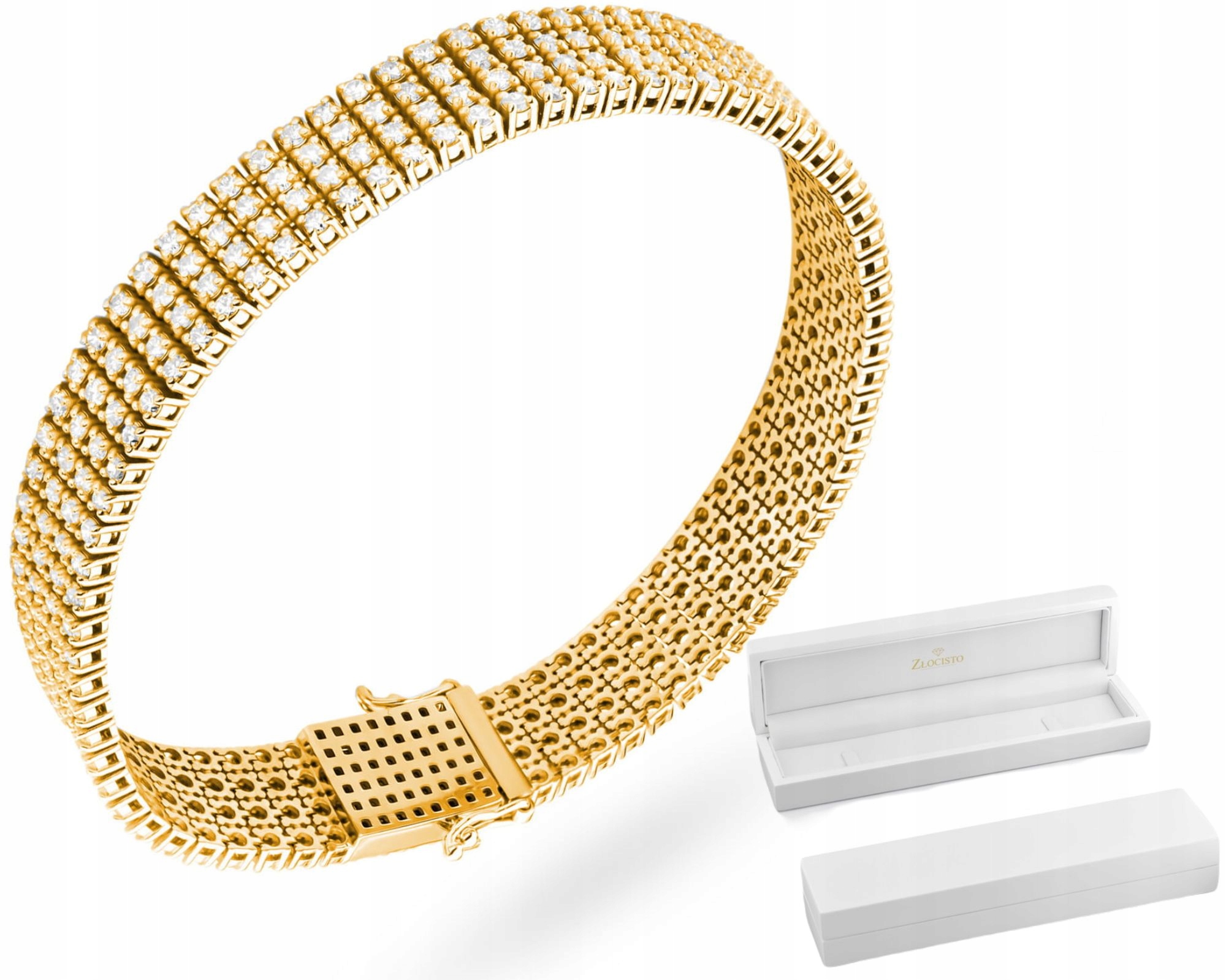 Zlatý Náramek S Brilianty 6,00 Ct, Ukázal 585