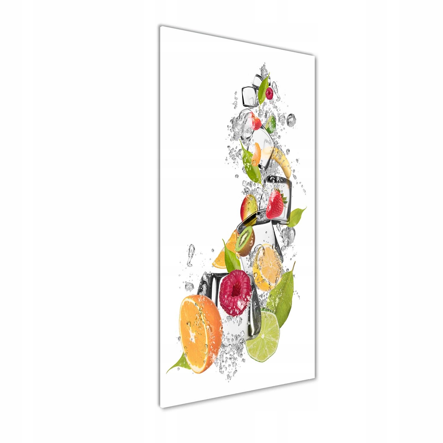 

Nowoczesny fotoobraz akrylowy Owoce i lód 50x125cm