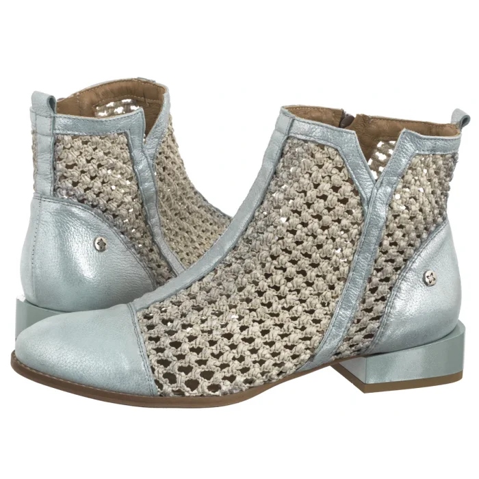Dámské boty Kotníkové Boty Ažurové Maciejka Světle modré 06397-34/00-1