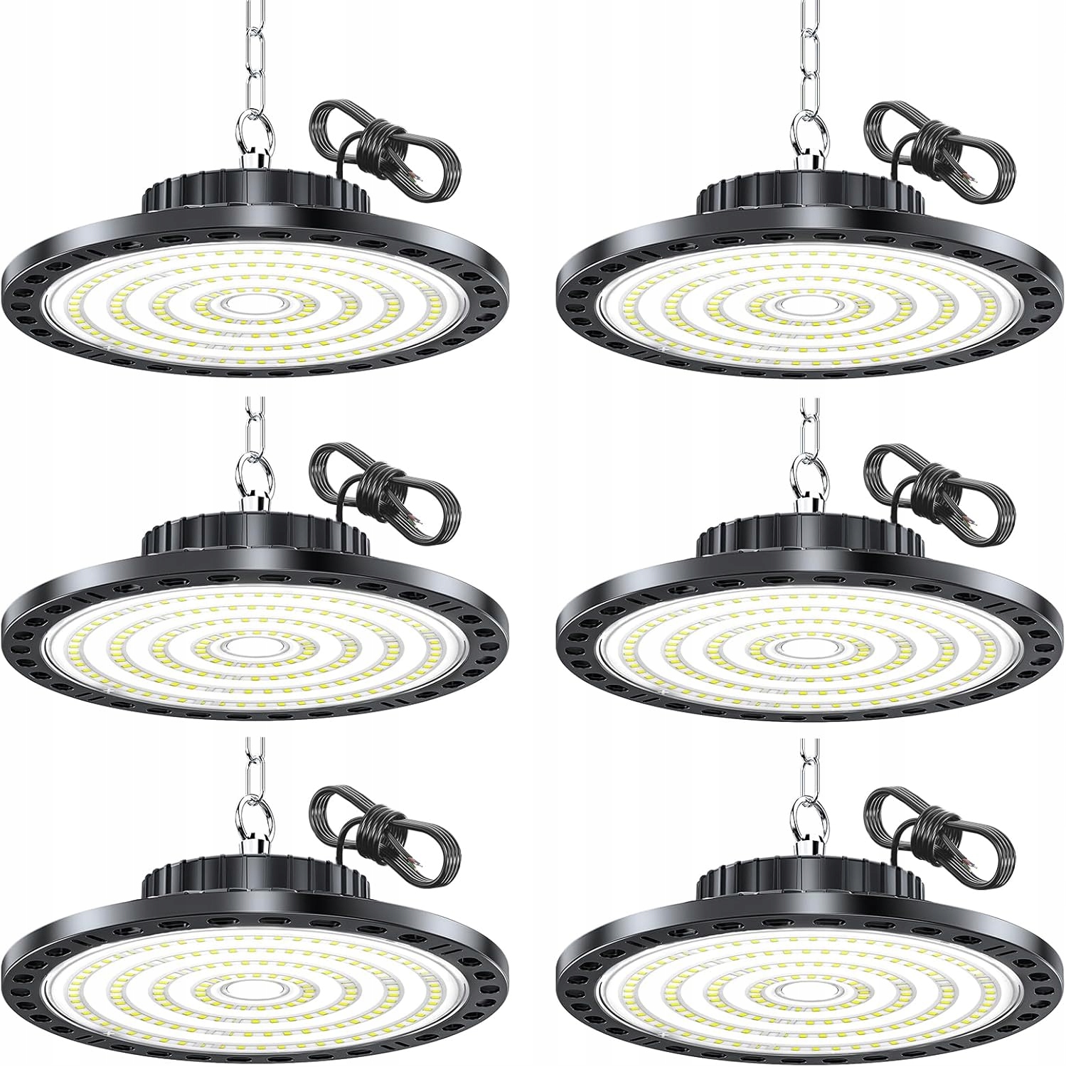 Hapylumi Zewnętrzne reflektory Led 100W 135 diod SMD2835 6500K IP65 6 sztuk