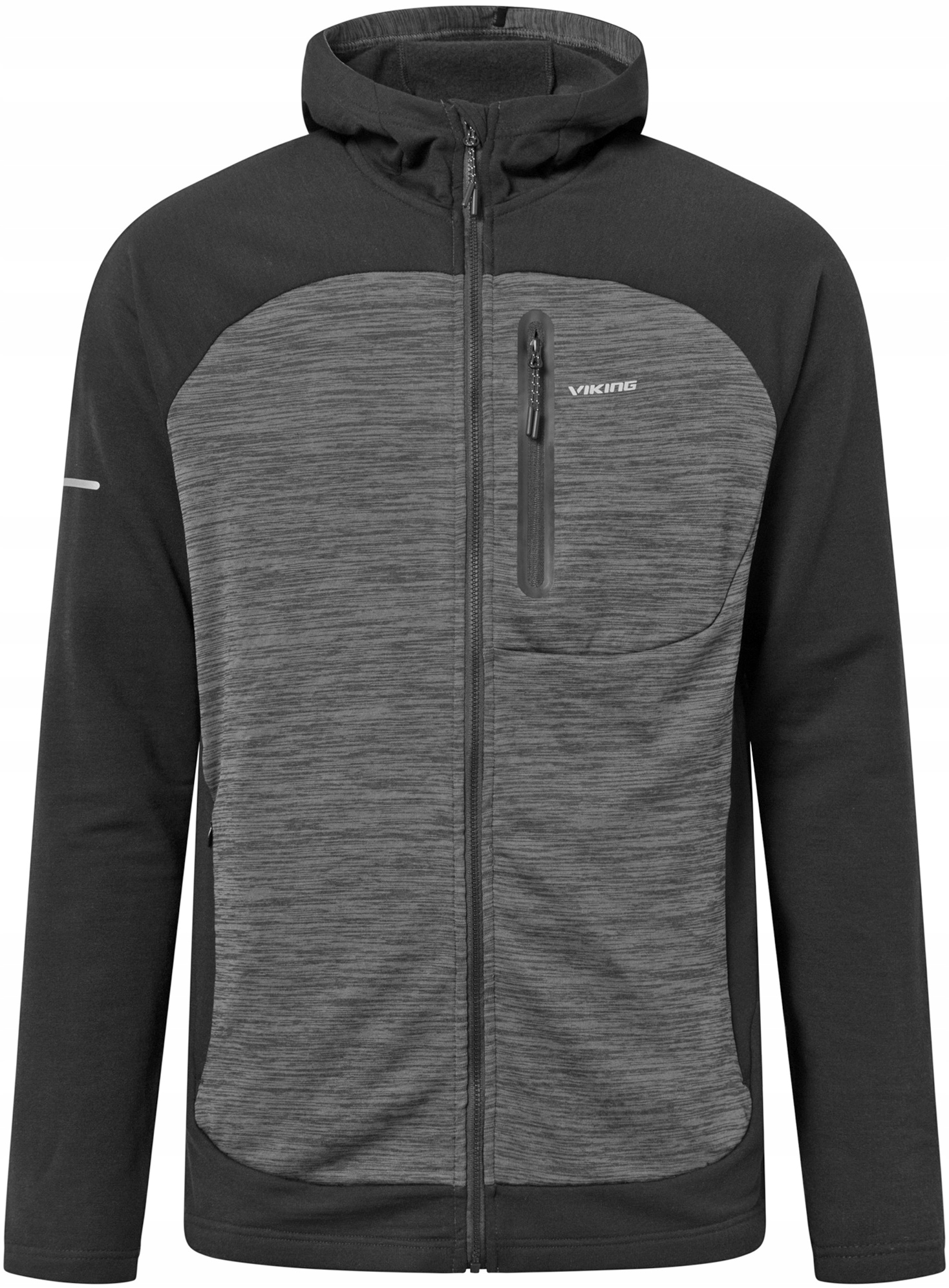 Pánská mikina Viking Delmore Hoodie Man rozepínací s kapucí, černá