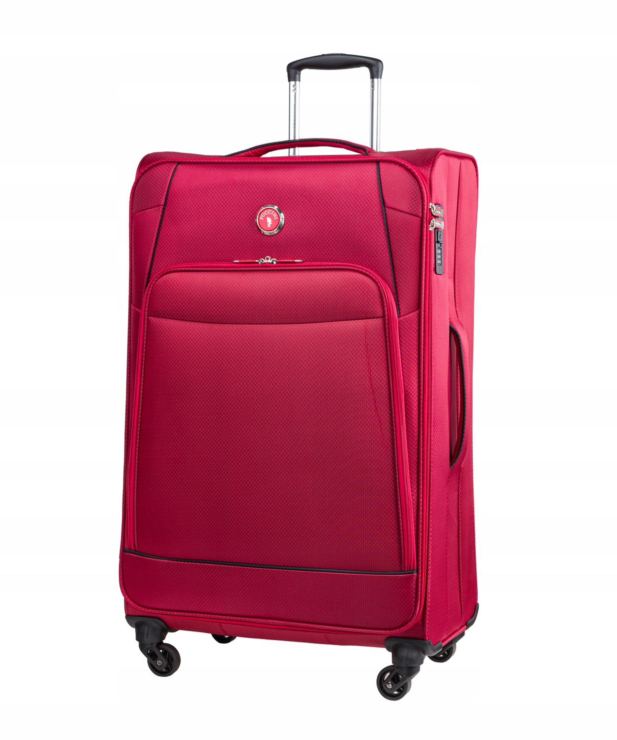 Walizka Duża Podróżna Materiałowa Na Kółkach PUCCINI Czerwona EM50450A 3