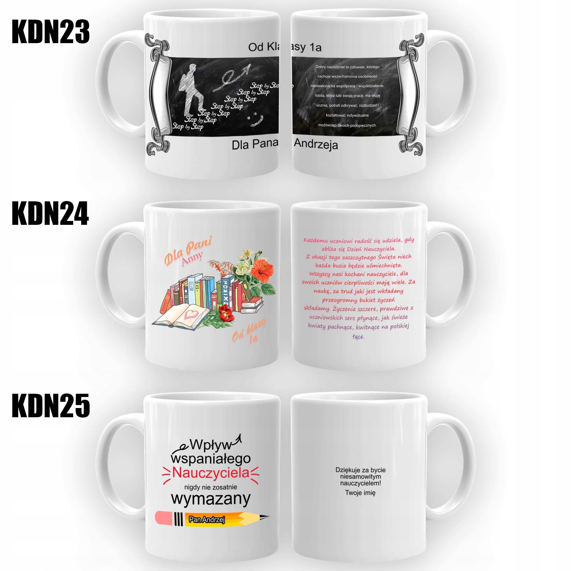 Kubek prezent na Dzień Nauczyciela Wychowawcy zakończenie Roku Szkolnego Kolor biały