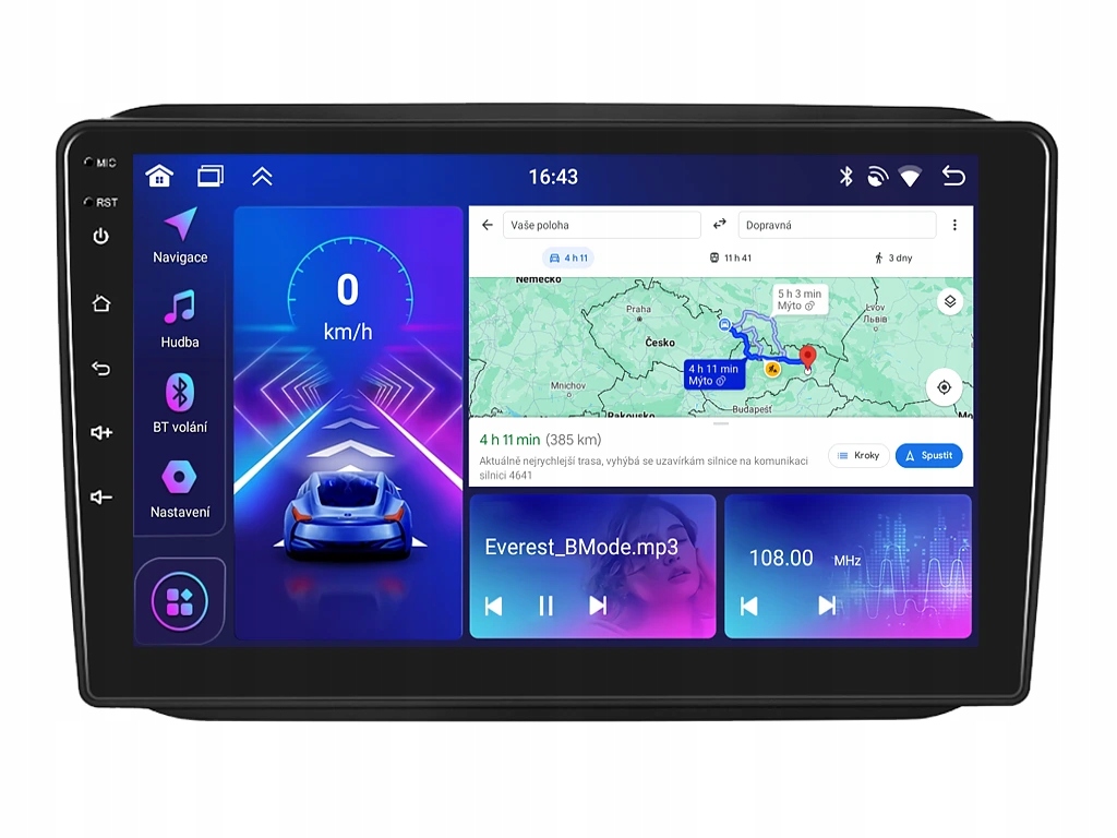 Bmode 2DIN autorádio BEV06 Android, Škoda Fabia II Roomster
