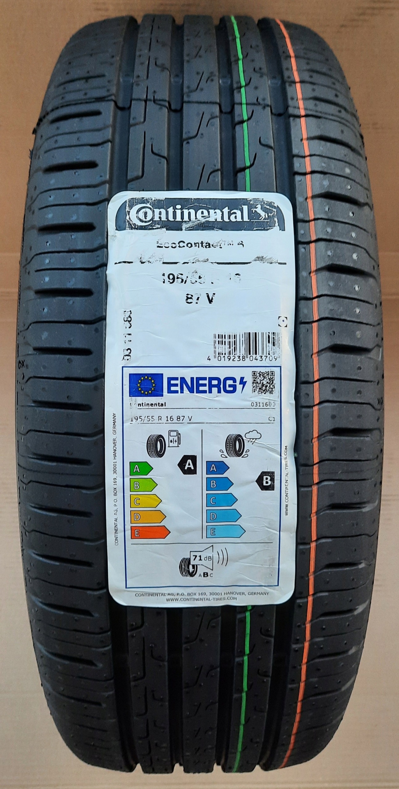 ШИНА ЛІТНЯ CONTINENTAL ECOCONTACT 6 195/55R16 87V 2026R. НОВА 