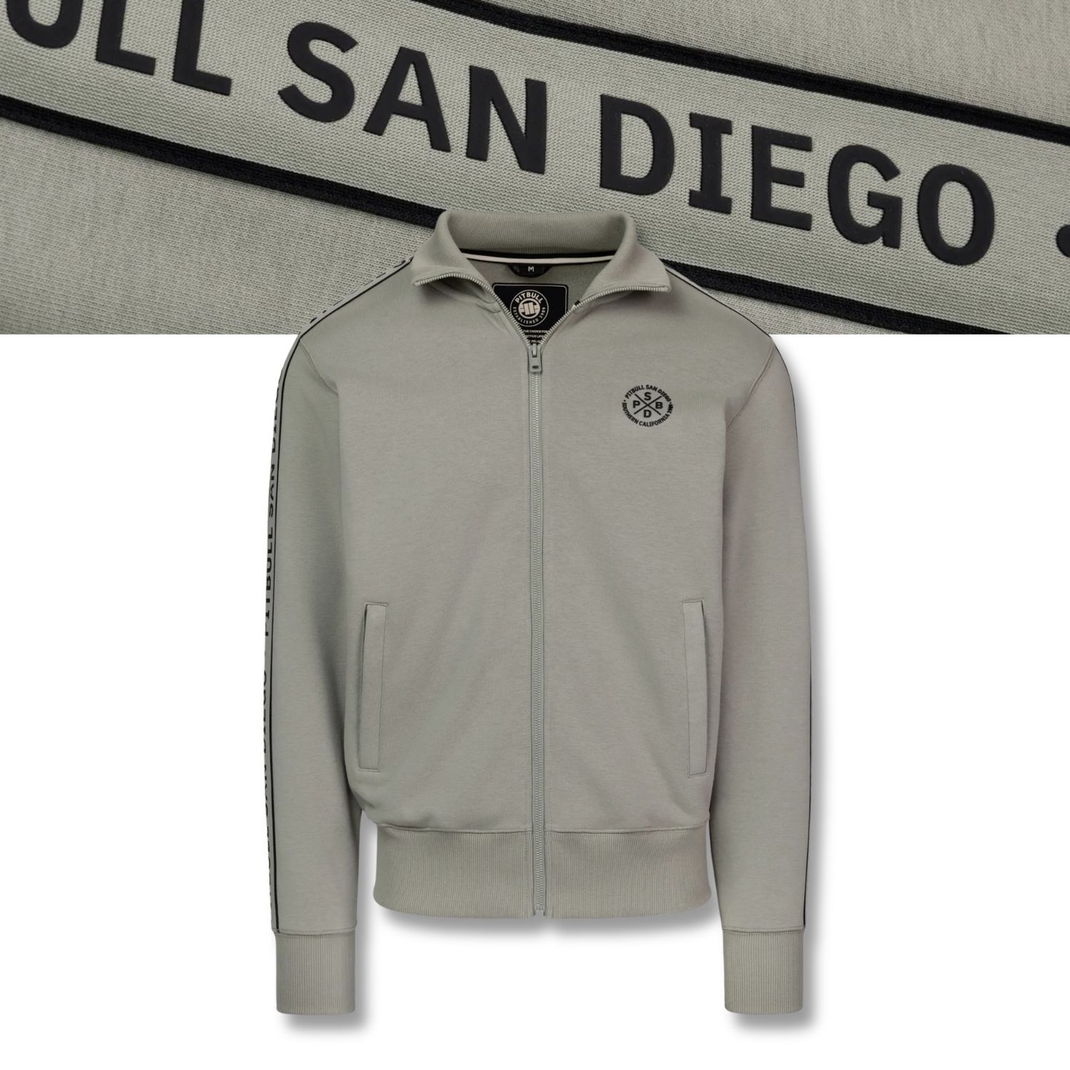 Pánská Rozepínací mikina Pitbull Nexus bavlněná se stojáčkem track jacket 3XL
